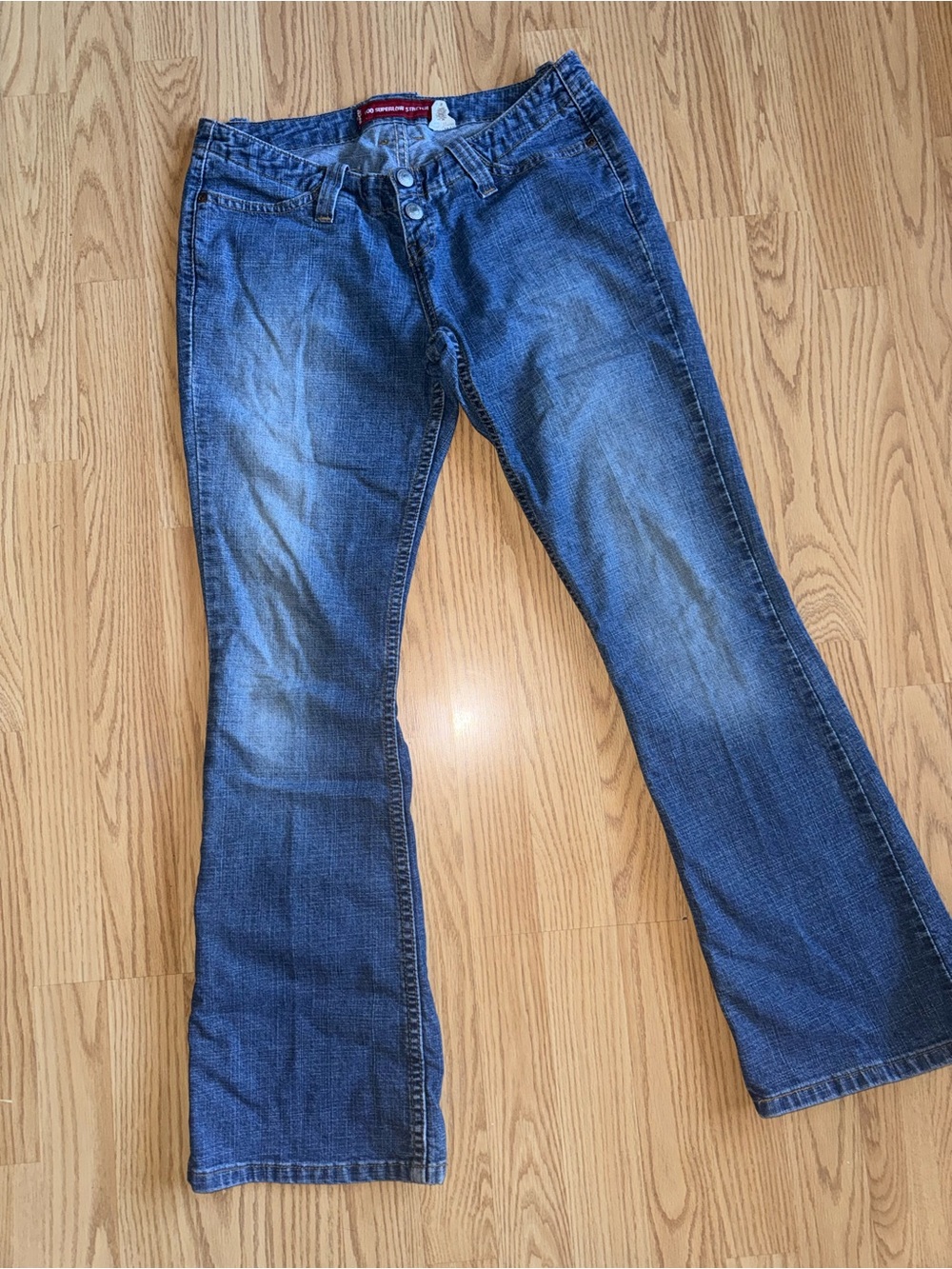 Y2K Levi’s 520M Too Superlow Stretch Jeans Juniors 9 Low Rise Bootcut Blue